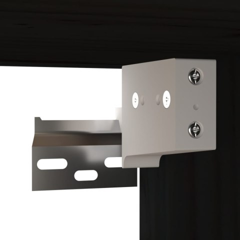 SZAFKA ŚCIENNA CZARNA 315X30X30CM DREWNO SOSNOWE