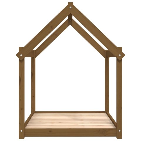 LEGOWISKO DLA PSA MIODOWY BRĄZ 111X80X100CM DREWNO SOSNOWE