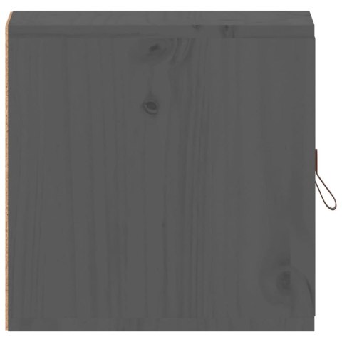 SZAFKI ŚCIENNE 2SZT SZARA 315X30X30CM DREWNO SOSNOWE