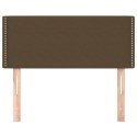 ZAGŁÓWEK DO ŁÓŻKA CIEMNOBRĄZOWY 100X5X78/88CM TKANINA