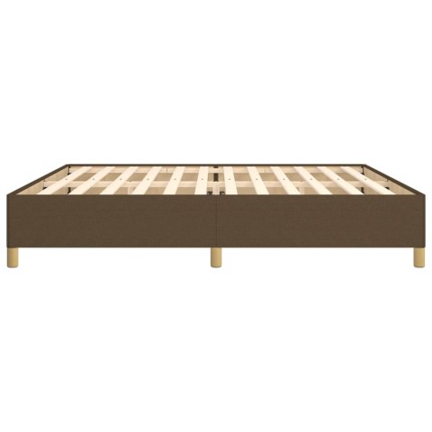 RAMA ŁÓŻKA CIEMNOBRĄZOWA 200X200CM TKANINA