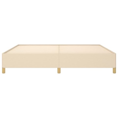 RAMA ŁÓŻKA KREMOWA 200X200CM TKANINA