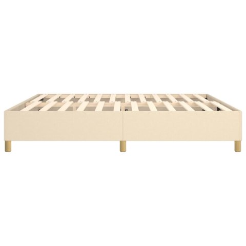 ŁÓŻKO KONTYNENTALNE KREMOWE TKANINA 200X200CM