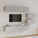 ZESTAW 6 SZAFEK TELEWIZYJNYCH SZARY BETON