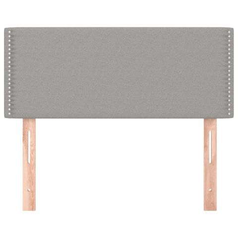 ZAGŁÓWEK DO ŁÓŻKA JASNOSZARY 100X5X78/88CM TKANINA