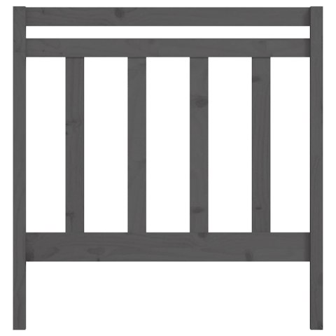 WEZGŁOWIE ŁÓŻKA SZARA 95X4X100CM DREWNO SOSNOWE