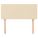 ZAGŁÓWEK DO ŁÓŻKA KREMOWY 100X5X78/88CM TKANINA