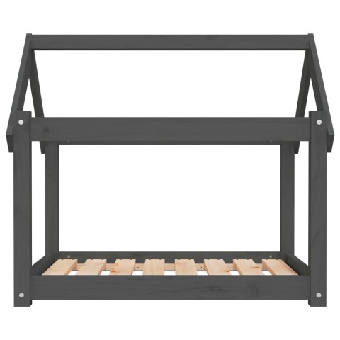 LEGOWISKO DLA PSA SZARE81X60X70CM DREWNO SOSNOWE