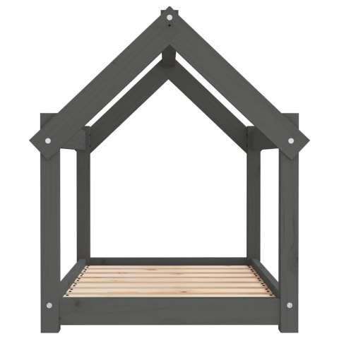 LEGOWISKO DLA PSA SZARE81X60X70CM DREWNO SOSNOWE