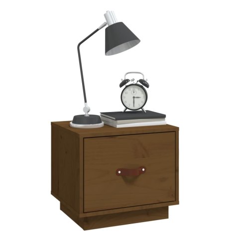 SZAFKI NOCNE 2 SZT MIODOWY BRĄZ 40X34X35CM DREWNO SOSNOWE