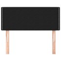 ZAGŁÓWEK DO ŁÓŻKA CZARNY 90X5X78/88CM TKANINA