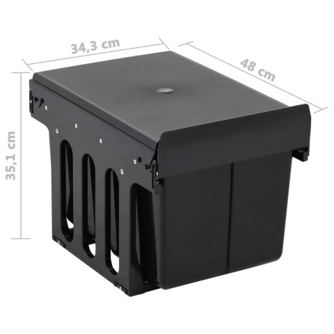 KUCHENNY KOSZ NA ŚMIECI WYSUWANY CICHE ZAMYKANIE 36 L