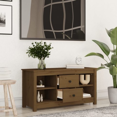 SZAFKA POD TELEWIZOR MIODOWA 103X36,5X52CM DREWNO SOSNOWE