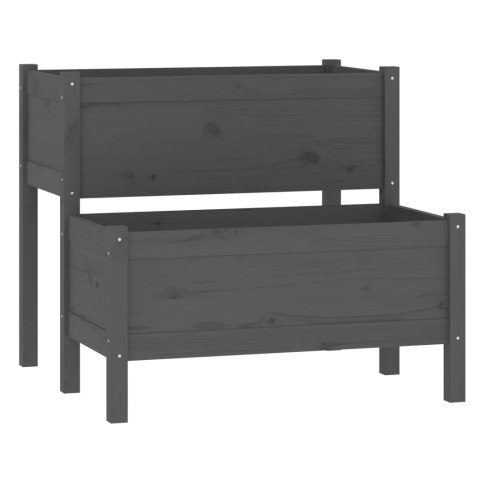 DONICA SZARA 84,5X84X75CM DREWNO SOSNOWE