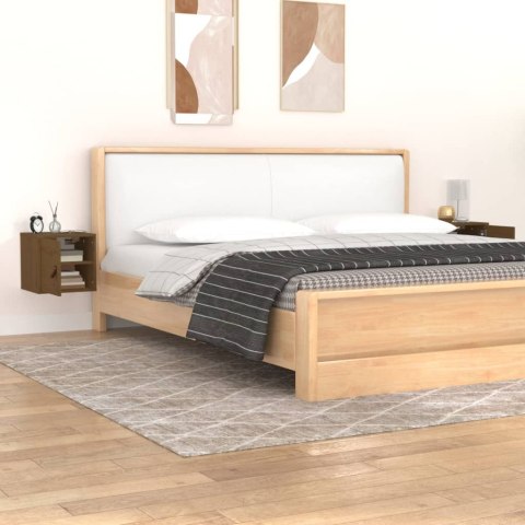 SZAFKI ŚCIENNE 2SZT MIODOWY BRĄZ 315X30X30CM SOSNA