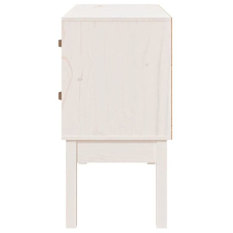 KOMODA BIAŁY 90X40X78CM DREWNO SOSNOWE