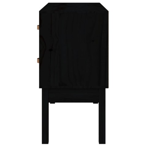 KOMODA CZARNA 90X40X78CM DREWNO SOSNOWE