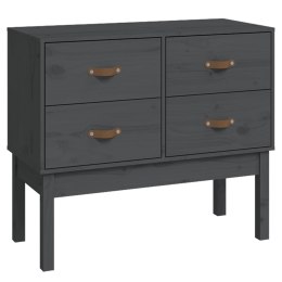 KOMODA SZARA 90X40X78CM DREWNO SOSNOWE