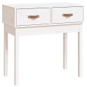 STOLIK KONSOLOWY BIAŁY 76,5X40X75CM DREWNO SOSNOWE