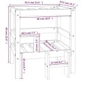 LEGOWISKO DLA PSA SZARE 55,5X53,5X60CM DREWNO SOSNOWE