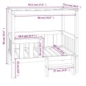 LEGOWISKO DLA PSA CZARNE 95,5X73,5X90CM DREWNO SOSNOWE