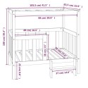 LEGOWISKO DLA PSA SZARE 105,5X83,5X100CM DREWNO SOSNOWE