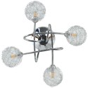 LAMPA SUFITOWA Z DRUCIANYMI KLOSZAMI 4 ŻARÓWKI LED G9