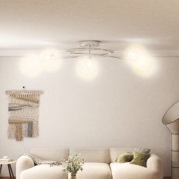 LAMPA SUFITOWA Z DRUCIANYMI KLOSZAMI 5 ŻARÓWEK LED G9