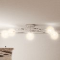 LAMPA SUFITOWA Z DRUCIANYMI KLOSZAMI 5 ŻARÓWEK LED G9