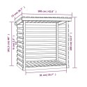 STOJAK NA DREWNO BIAŁY 108X73X108CM LITE DREWNO SOSNOWE