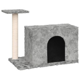 DRAPAK DLA KOTA Z SIZALOWYM SŁUPKIEM JASNOSZARY 51CM