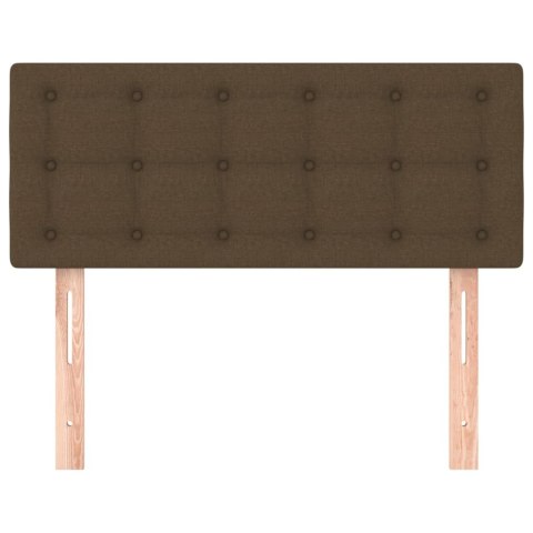 ZAGŁÓWEK DO ŁÓŻKA CIEMNOBRĄZOWY 100X5X78/88CM TKANINA