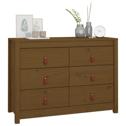 KOMODAMIODOWY BRĄZ 100X40X72CM DREWNO SOSNOWE