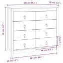 KOMODA SZARY 100X40X90CM DREWNO SOSNOWE