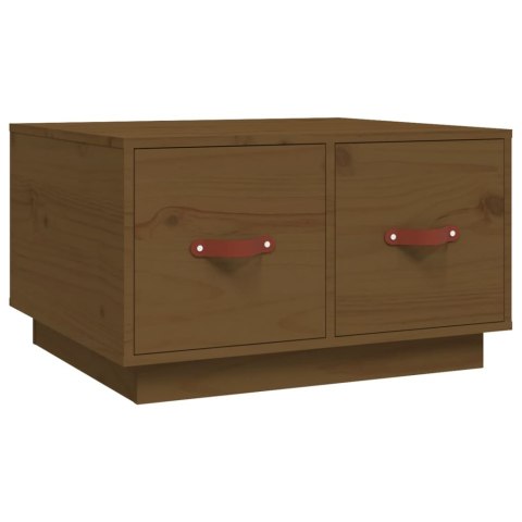 STOLIK KAWOWY MIODOWY BRĄZ 60X53X35CM DREWNO SOSNOWE