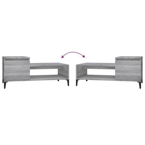 STOLIK KAWOWY SZARY DĄB SONOMA 100X50X45CM