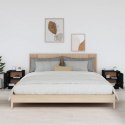 SZAFKI NOCNE 2 SZT. CZARNE 40X34X45CM LITE DREWNO SOSNOWE