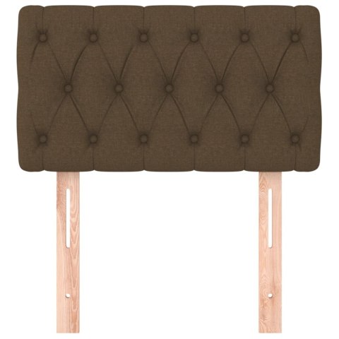 ZAGŁÓWEK DO ŁÓŻKA CIEMNOBRĄZOWY 80X7X78/88CM TKANINA