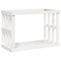 ZEWNĘTRZNY STOJAK NA DREWNO BIAŁY 108X52X74CM SOSNA
