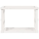 ZEWNĘTRZNY STOJAK NA DREWNO BIAŁY 108X52X74CM SOSNA