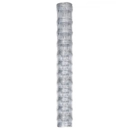 SIATKA OGRODZENIOWA GALWANIZOWANA STAL 50X12,5M SREBRNA