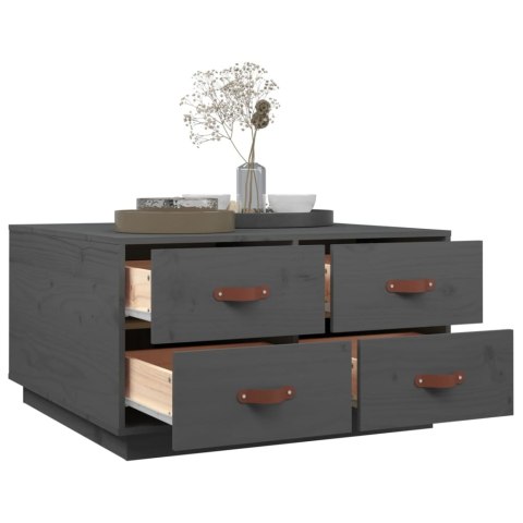 STOLIK KAWOWY SZARY 80X80X45CM DREWNO SOSNOWE