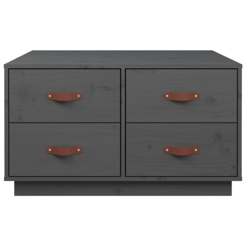 STOLIK KAWOWY SZARY 80X80X45CM DREWNO SOSNOWE