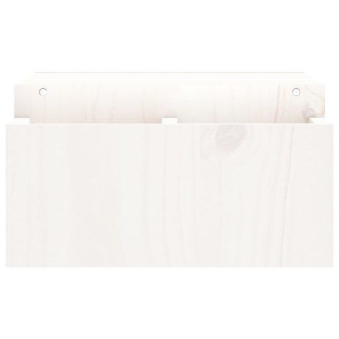 PODSTAWA PODSTAWKA PÓŁKA POD MONITOR Z PRZYBORNIKAMI BIAŁA