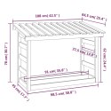 STOJAK NA DREWNO OPAŁOWE KOMINKOWE BIAŁY 108X64,5X78CM DREWNO SOSNOWE