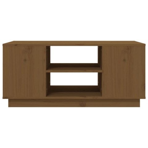 STOLIK KAWOWY MIODOWY BRĄZ 90X49X405CM DREWNO SOSNOWE