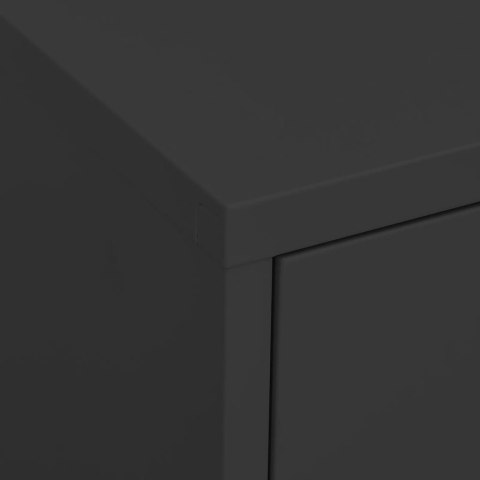 SZAFKA ANTRACYTOWA 80X35X101,5CM STALOWA