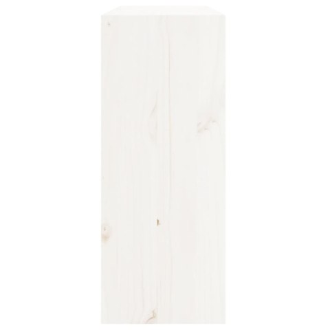 SZAFKA NA WINO BIAŁY 62X25X62CM DREWNO SOSNOWE