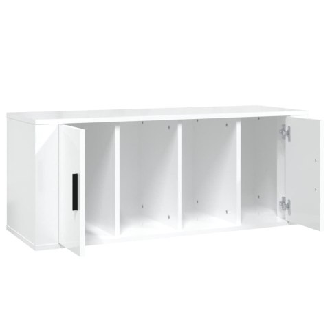 SZAFKA POD TV POŁYSK BIAŁA 100X35X40CM