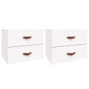 SZAFKI NOCNE WISZĄCE 2 SZT. 50X36X40CM BIAŁY